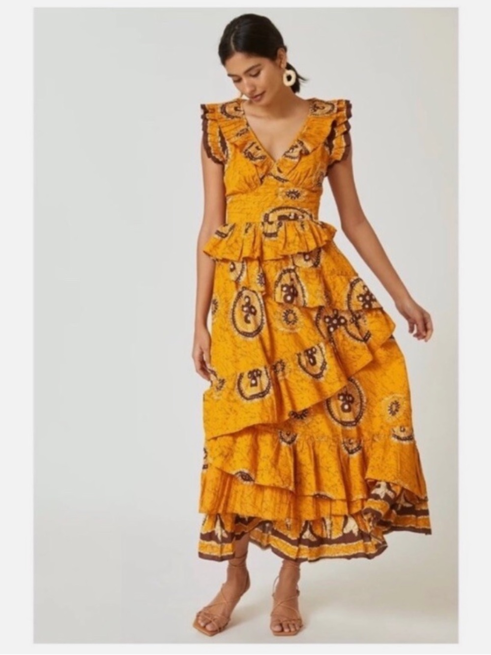 Love the Label Boho Ruffle Maxi Dress NWOT SZ S
